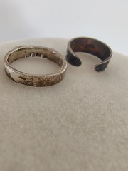 Vintage 925 Sterling Silver Ring Lot 6pc Adjustable Stackable Tested Pinky Toe