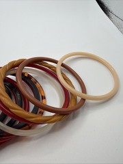 Vintage Lot Of 19 Lucite acrylic plastic Multicoloured Bangle Slim Bracelets