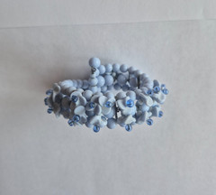 Vintage 1950-1960s Blue Glass Bead Wire Wrap – Cuff Bracelet