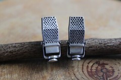 Fenwick & Sailors Sterling Silver Ribbon Microphone Mic Cufflinks 1950’s