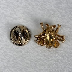 Gold Tone Beetle Scatter Pin Small Insect Lapel Pin Clutch Back Jewelry