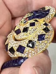 I Am Edgar Berebi my Blue Python pin Brooch From My Archives Vintage 24kplate