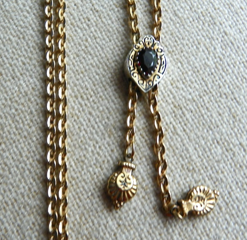 Victorian REVIVAL 1940s Vintage Slide Necklace (Needs clasp repair)