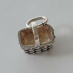 Brown County Baskets Gathering Basket Mini Charm Sterling Silver