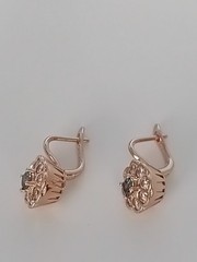 Vintage 1990-s 14 Ct Rolled Gold Mystic Topaz Zircons Earrings-Hallmarked 585 RG