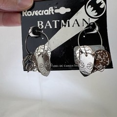 Vtg 1991 Lot Of 5 Batman Returns Cat Women Pin Earrings retro 90s Y2K DC Comics