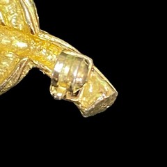 Vintage Brooch GoldTone Rope Twisted Knot Knotted 2.25″ Long