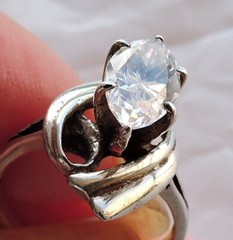 Antique Era Solitaire Wedding Ring 2.1 Ct Simulated Diamond 14k White Gold Over