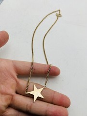 Vintage Avon Gold Tone Star Celestial Dainty Everyday Choker Adjustable Necklace