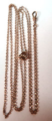 VICTORIAN WOMEN’S FOB NECKLACE GOLD FILLED SLIDE SWIVEL CHAIN 48″ LONG 9grams