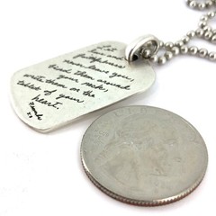 BB Vintage Sterling Silver Proverbs 3:3 Religious Pendant Chain Necklace 24”