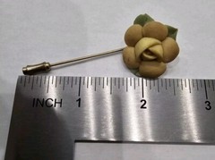 Vtg Flower Pin Floral Garden ? Material Handmade Old Unique Decor Forest Nature