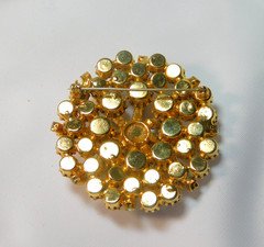 STARBURST VINTAGE PINK & AURORA BOREALIS PRONG SET RHINESTONE BROOCH ✨