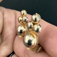 Vintage Barclay Clip On Earrings Gold Tone Signed