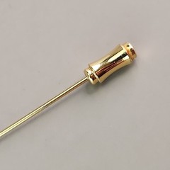 Vintage Flower Stick Pin Pink Enamel 21mm Gold Tone 3″