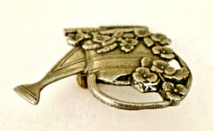 SIGNED Birds & Blooms Garden Watering Can Brooch LE 2000 Silver Tone 1.5”