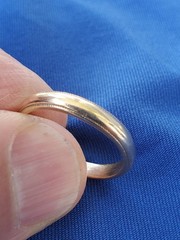 VINTAGE SOLID 14 KARAT GOLD Deco Wedding Band Size 8.25 Milgrain Ring 3.5 Grams
