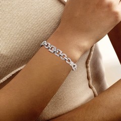 Vintage 5.00 ct. t.w. Diamond Link Bracelet in 18kt White Gold. 7 inches