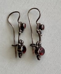 Vintage Sterling Silver Earrings 925 Drop Ladies ~ 1 Ear Wire Bend Needs Strait