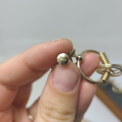 Vintage Coro Goldtone Unique Hoop Dangle Wire Orbs Spring Screw Back Earrings