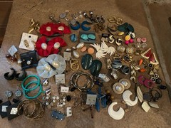 60 Pairs Vintage Earring Lot 1980s 1990s Pierced