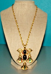 JOMAZ signed enamel dangle necklace–AS IS–READ!!