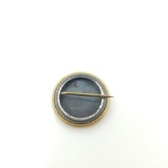 Vintage Little A.O.O.G Lapel Pin Back, Wheat, Circle Brooch, Estate Antique