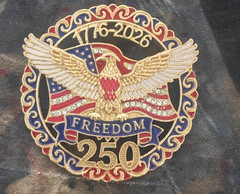 1776-2026 USA 250th Anniversary Brooch Freedom Eagle American Flag Rhinestone Pi