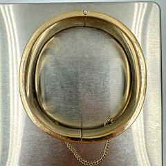 Vintage B.A. Ballou 1/20 12K Gold Filled Cuff Hinged Bracelet 22.3g, 12mm Sz 6.5