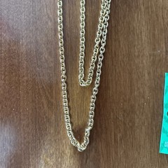 VINTAGE ESTATE SIGNED LIZ CLAIBORNE GOLD TONE 42″ NECKLACE!