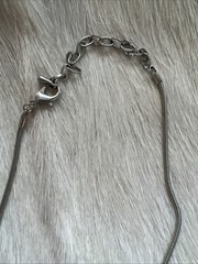 Vintage Silver Tone Necklace With 5 Clear Stones