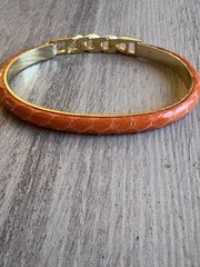 Vintage SIGNED, FLORENCE ITALY 24KT PLATED BRACELET.