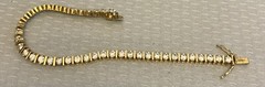 925 Vermeil CZ Tennis Bracelet 6ct Gold over Sterling Silver Line 7.25″