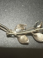 Vintage Teka Signed Rose Flower Brooch 835 Silver Germany Theodore Klotz