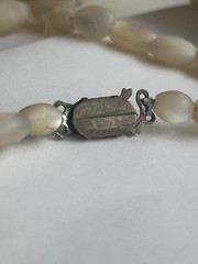 Antique Art Deco MOP Balamuty Choker Necklace Ornate Box Clasp 40s