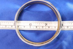 Bangle Bracelets Lot of 4 Enamel Mother of Pearl Stone Vintage