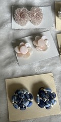 Vintage Lot 10 Good Quality Earrings! Signed Japan Lucite Bead Celluloid EC!