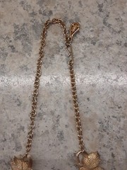 Vintage Goldtone Leaf Adjustable Length Necklace 16.5″