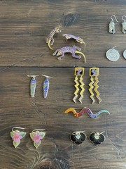 Vintage Laurel Burch Jewelry Lot Earrings Brooch Pin Pendant 1990s 1980s