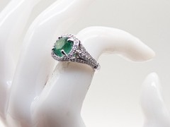 Designer $15,000 5.50ct Colombian Emerald VS G Diamond Platinum HALO Ring 11g
