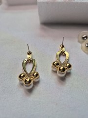 Vintage Pierced Faux Pearl Earrings Collection Of Four Pair
