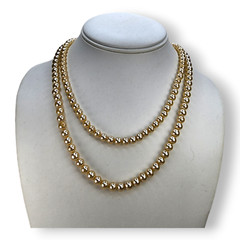 Vintage Sarah Coventry Faux Pearl Two Strand Necklace Reversible Clasp