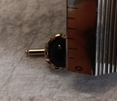 ✅VTG Swank Gold Tone & Black Cabochon Cufflinks Studs Dress Set in Original Box