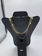 Vintage 9 Necklaces Faux Pearl Rhinestone Bead Gold Tone Wearable Or Sell