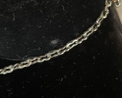 Vintage Blue Agate Glass And Crystal Choker Necklace 1940s 1950s Silve Chain
