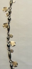 Vintage Silver Tone 36 in Metal Beaded Necklace. Costume Jewelry