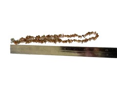 Vintage 1970 Peach Sunstone Gemstone Chip Choker Necklace Natural Stone Organic