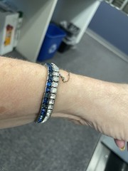 WACHENHEIMER ANTIQUE STERLING SILVER ART DECO DIAMONBAR BRACELET JUST LOVELY!!