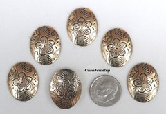 #3472 ANTIQUED GOLD SMALL PENDANT/ER OVAL W/HANG HOLE – 6 Pc Lot
