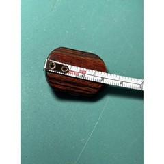 Vintage Polished Wood Scarf Clip Gold Tone Hinged Ring Brown Grain Accessory
